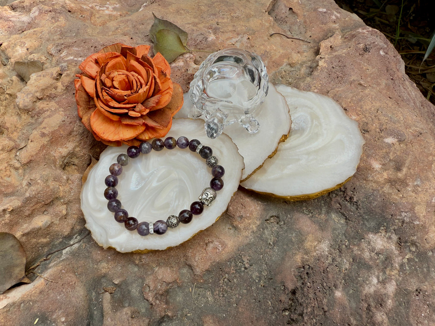 Amethyst Buddha Bracelet