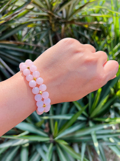 Rose Quartz Harmony Bracelet – Natural Crystal Bracelet for Love, Peace & Emotional Balance