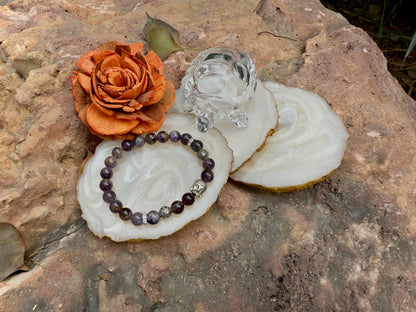 Amethyst Buddha Bracelet – Stone of Peace, Protection & Spiritual Growth