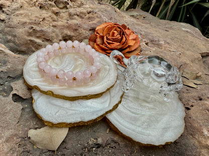 Rose Quartz Harmony Bracelet – Natural Crystal Bracelet for Love, Peace & Emotional Balance