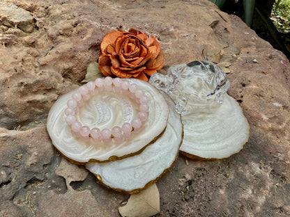Rose Quartz Harmony Bracelet – Natural Crystal Bracelet for Love, Peace & Emotional Balance