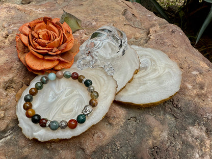 Dragon's Blood Buddha Bracelet – Stone of Courage, Grounding & Vitality