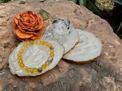 Citrine Buddha Healing Bracelet – Stone of Wealth, Confidence & Positivity