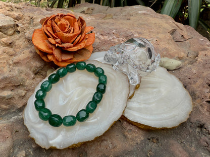 Emerald Essence Beaded Bracelet – Stone of Love, Wisdom & Abundance