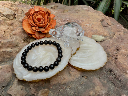 Black Tourmaline Bracelet – Stone of Protection, Grounding & Strength