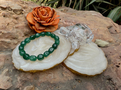 Emerald Essence Beaded Bracelet – Stone of Love, Wisdom & Abundance