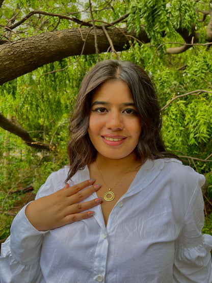 Sacred Circle Gold Necklace