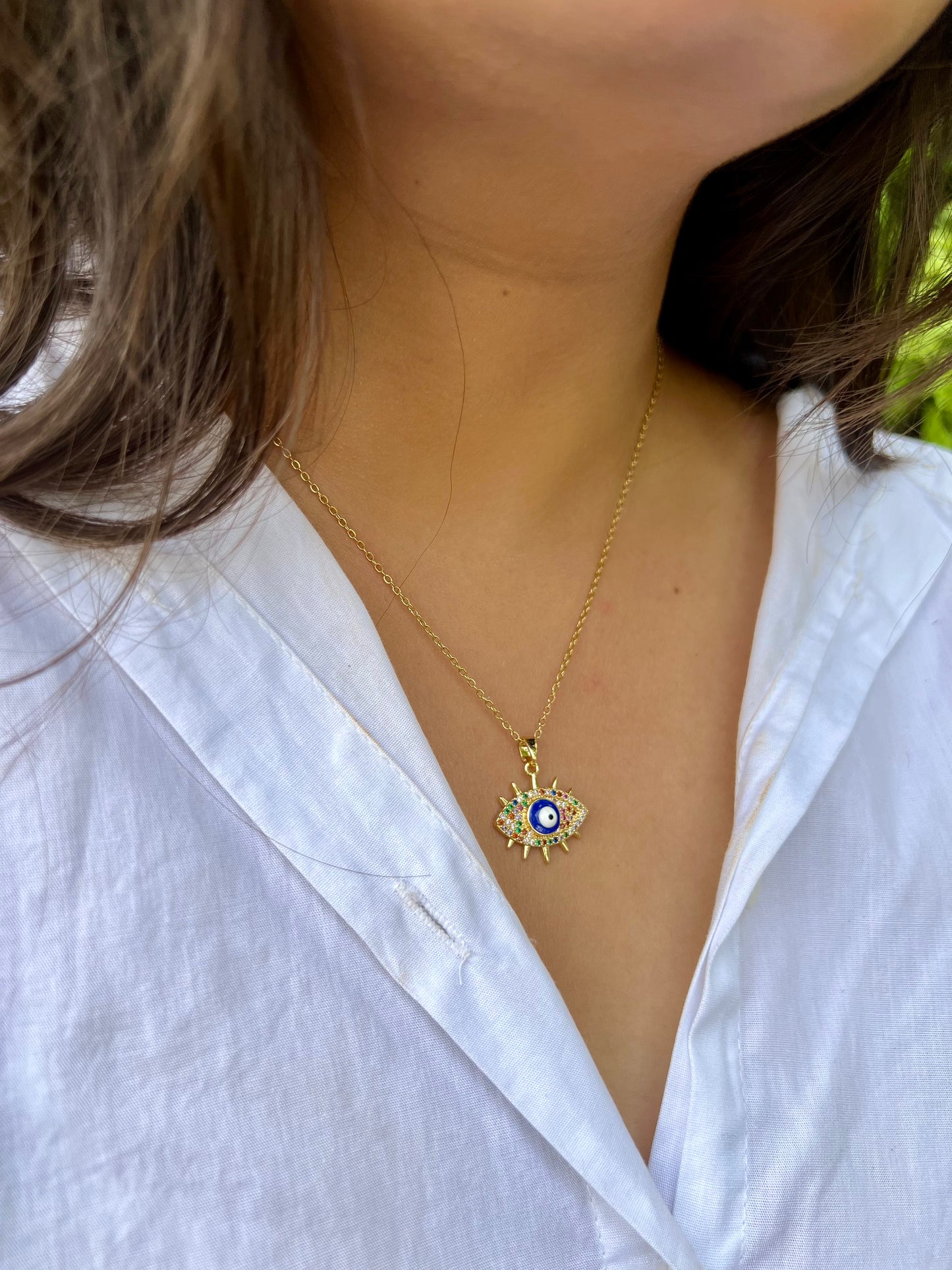 Evil Eye Gold Necklace
