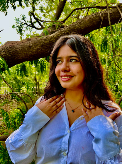 Shadow Heart Gold Necklace