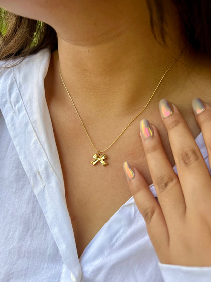 Twinkle Tie Gold Necklace