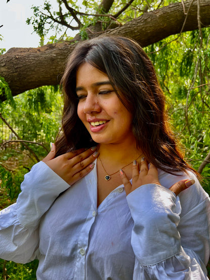 Shadow Heart Gold Necklace