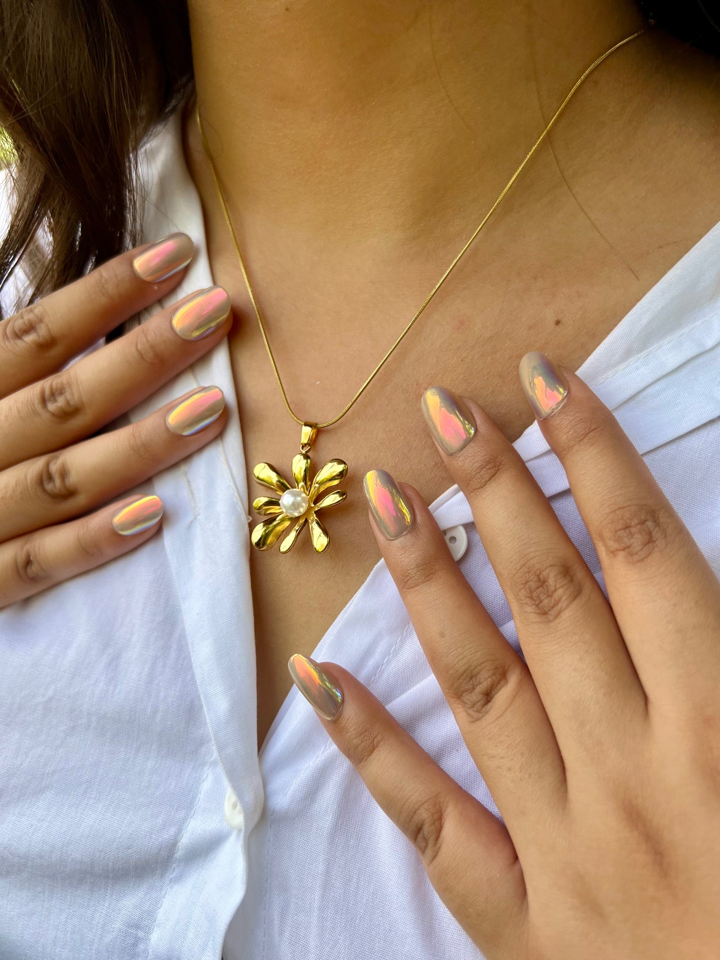 Pearl Blossom Gold Necklace