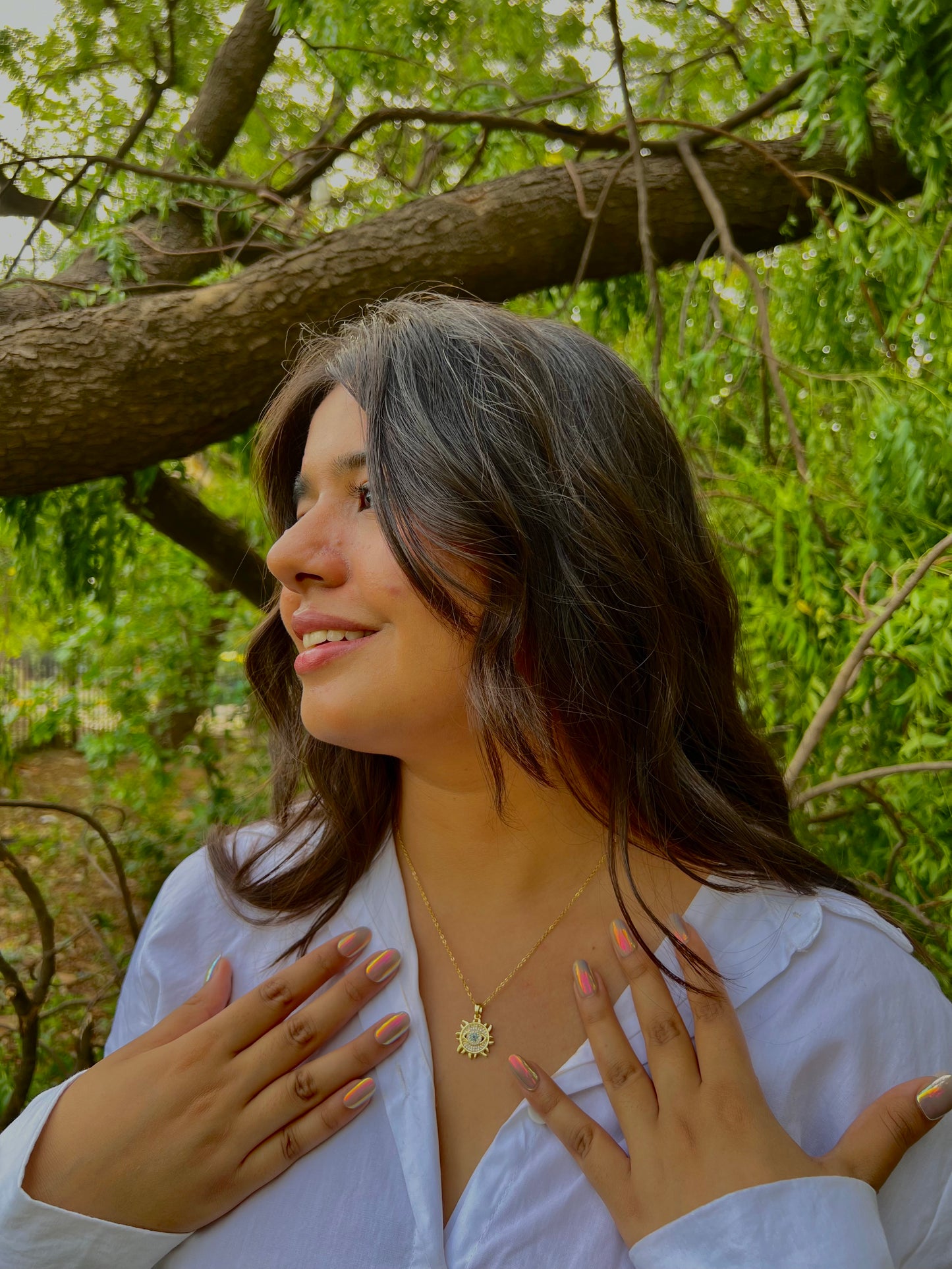 Solar Spark Gold Necklace