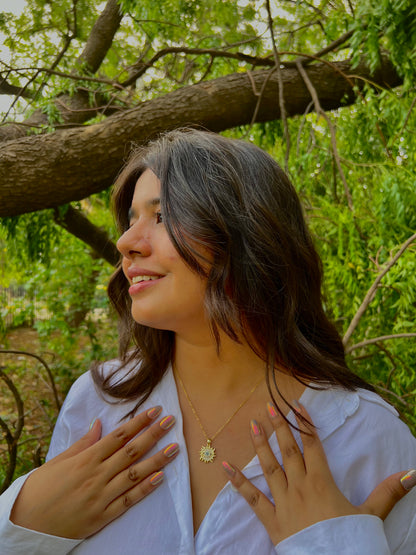 Solar Spark Gold Necklace