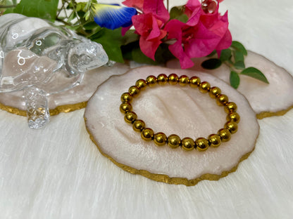 Golden Hematite Bracelet for Protection, Confidence & Grounding Energy