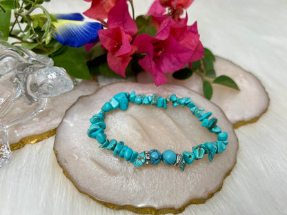Turquoise Chip Gemstone Bracelet