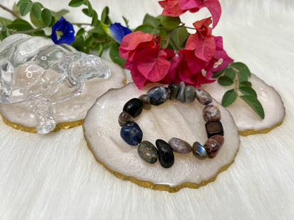 Mystic Shield – Labradorite Mixed Gemstone Bracelet for Protection, Intuition & Energy Balance