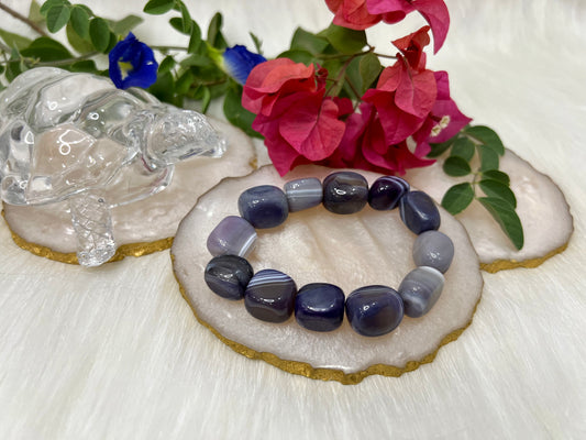 Calm Within – Blue Lace Agate Bracelet