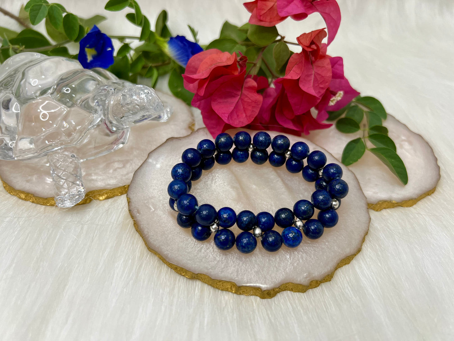 Double Layer Lapis Lazuli Bracelet for Wisdom, Truth & Inner Strength