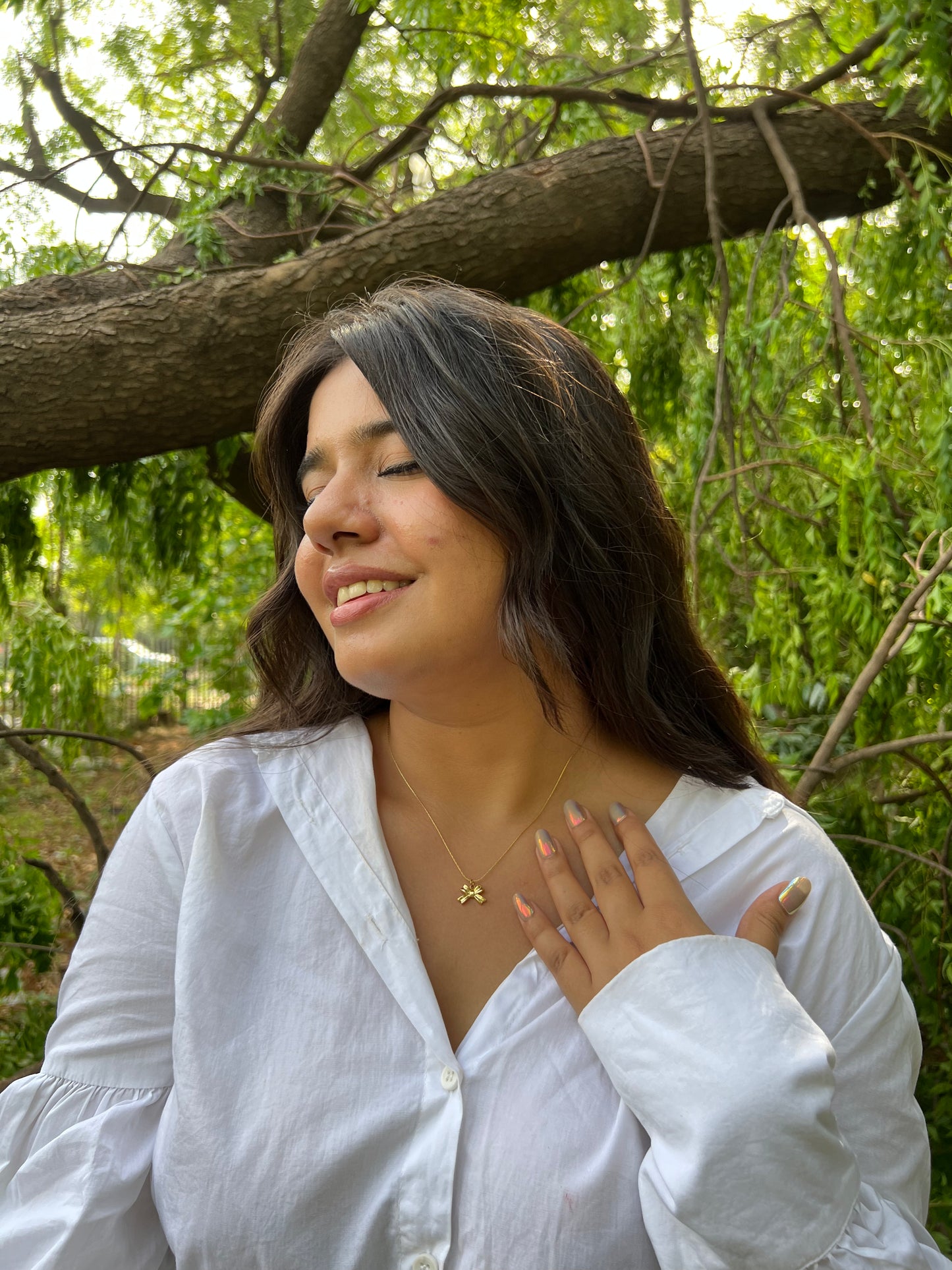 Twinkle Tie Gold Necklace