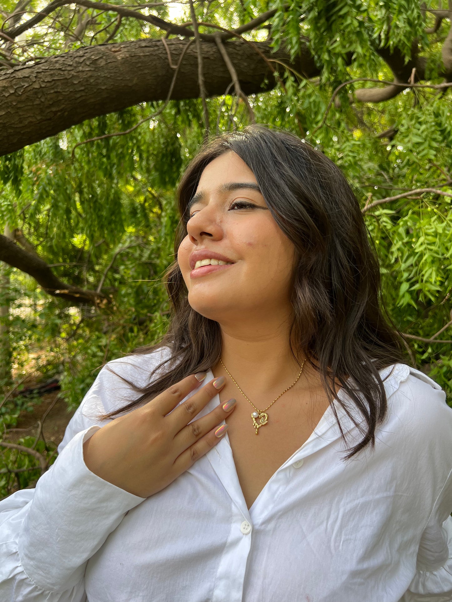 Pearl HeartBeat Gold Necklace