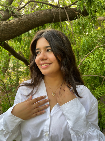 Pearl HeartBeat Gold Necklace