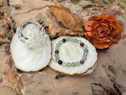 Multi Fluorite Healing Bracelet - Boss Babe Jewels