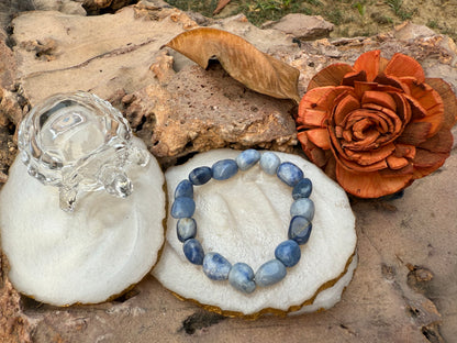 Natural Blue Aventurine Tumble Bracelet - Boss Babe Jewels