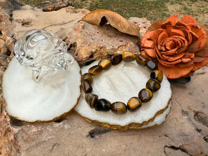 Tiger's Eye Tumble Bracelet - Boss Babe Jewels