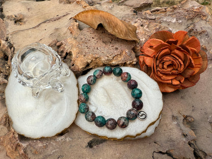 Multicolor Jade Yin Yang Charm Bracelet - Boss Babe Jewels