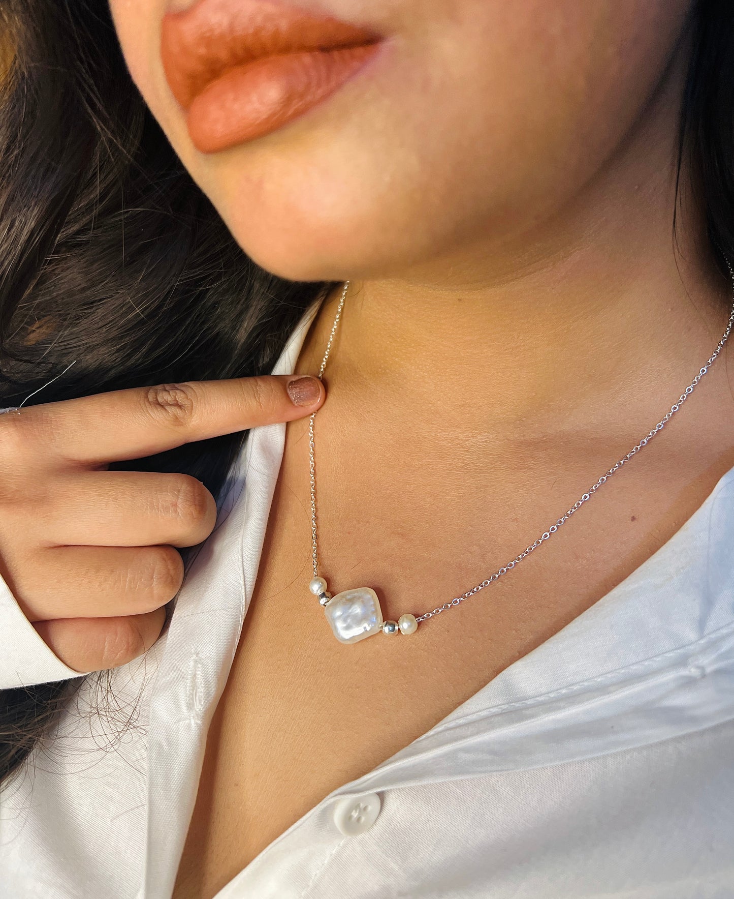 Timeless Pearl Charm Necklace