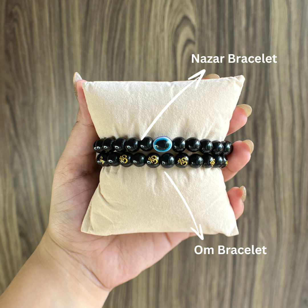 Ultimate Nazar Combo – Nazar Bracelet & Om Bracelet
