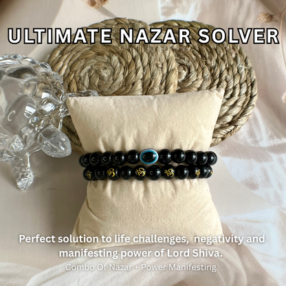 Ultimate Nazar Combo – Nazar Bracelet & Om Bracelet