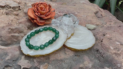 Emerald Essence Beaded Bracelet – Stone of Love, Wisdom & Abundance