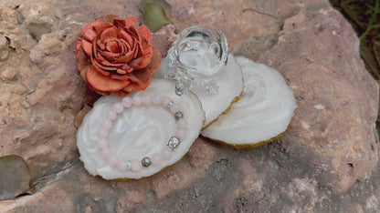 Rose Quartz Buddha Bracelet – Natural Crystal Bracelet for Love, Peace & Spiritual Healing