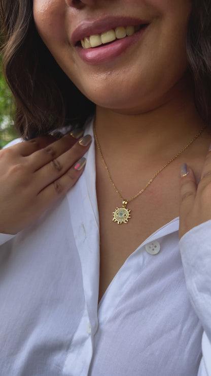 Solar Spark Gold Necklace