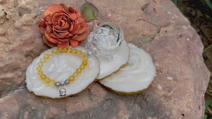 Citrine Buddha Charm Healing Bracelet – Stone of Success, Abundance & Positivity