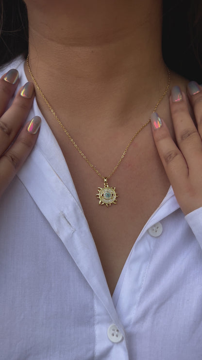 Solar Spark Gold Necklace