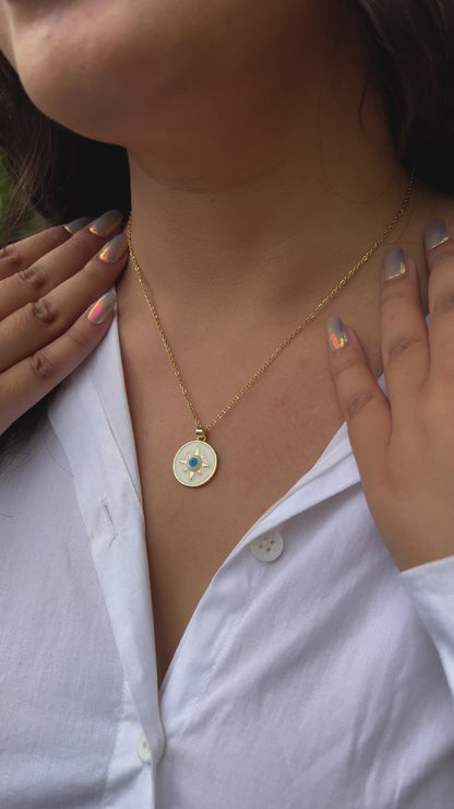 Solar Shield – Gold Necklace