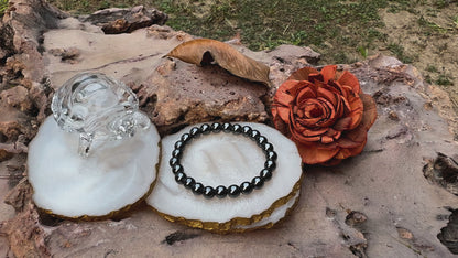 Hematite Stone Bracelet – Grounding, Protection & Balance