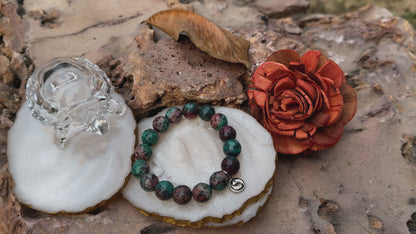 Multicolor Jade Yin Yang Charm Bracelet