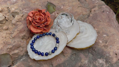Lapis Lazuli Buddha Healing Bracelet – Stone of Wisdom, Peace & Enlightenment