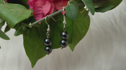 Natural Hematite Earrings