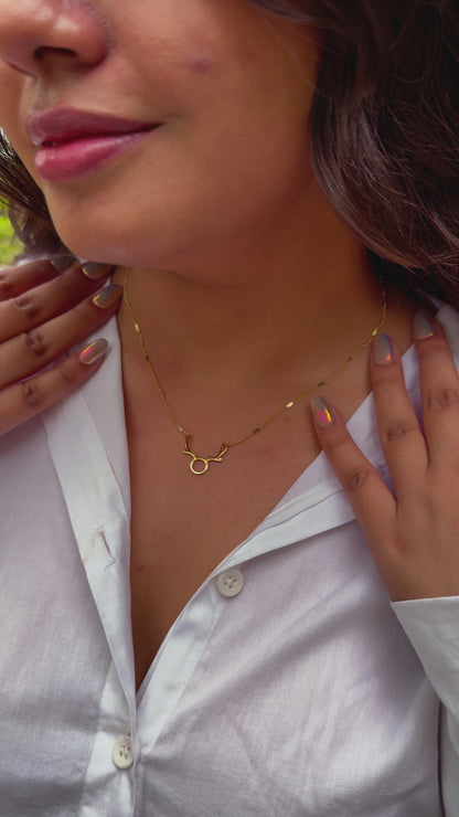 Reindeer Gold Necklace – Elegance with a Dash of Whimsy | Anti-Tarnish Jewellery