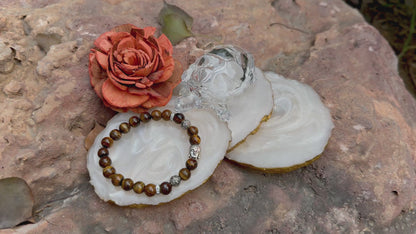 Tiger’s Eye Buddha Healing Bracelet – Stone of Courage, Protection & Balance