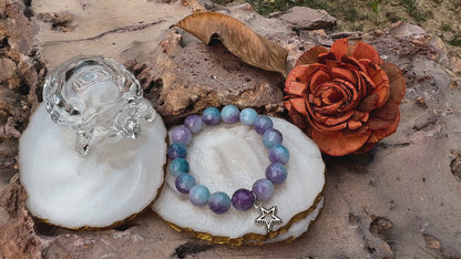 Multicolor Jade Star Gemstone Bracelet