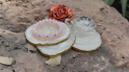 Rose Quartz Harmony Bracelet – Natural Crystal Bracelet for Love, Peace & Emotional Balance