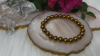 Golden Hematite Bracelet for Protection, Confidence & Grounding Energy