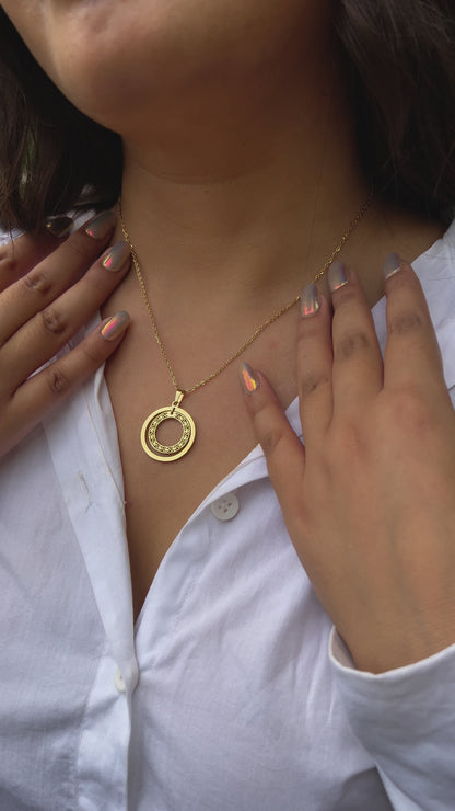 Sacred Circle Gold Necklace
