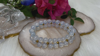 Opalite Double Layer Bracelet for Positivity, Emotional Balance & Spiritual Connection